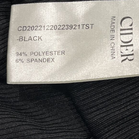 Cider Black Rib Slinky Wide Leg Palazzo Pants 2XL Pull On Elastic Waist Pockets - Picture 11 of 12